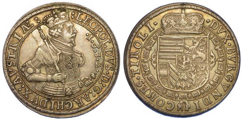 AUSTRIA. LEOPOLD V, 1619-1632. Thaler 1632.  - Asta Numismatica - I - Cambi Casa d'Aste