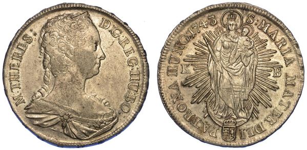 AUSTRIA. MARIA THERESIA, 1740-1780. Thaler 1743.