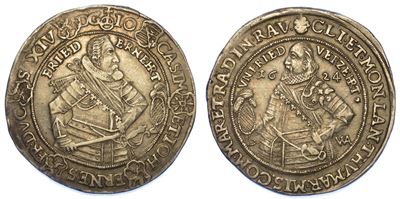Germania - Sassonia-coburgo-eisenach. Johann Casimir e Johann Ernst II, 1586-1638. 1/2 Thaler 162...