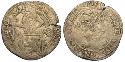 Olanda. Dutch Republic, 1543-1795. Lion Daalder 1618.