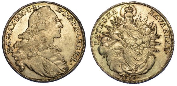 GERMANIA - BAVIERA. MAXIMILIAN JOSEPH III, 1745-1777. Thaler 1770.