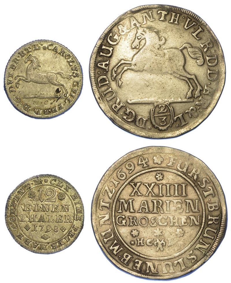 GERMANIA - BRAUNSCHWEIG. Lotto di due monete.  - Auction Numismatics - I - Cambi Casa d'Aste