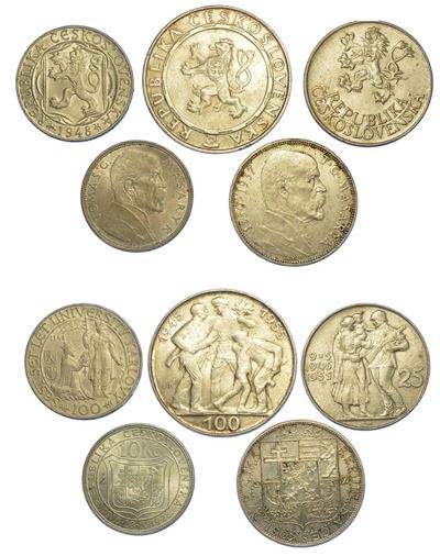 Cecoslovacchia. Lotto di Cinque Monete.