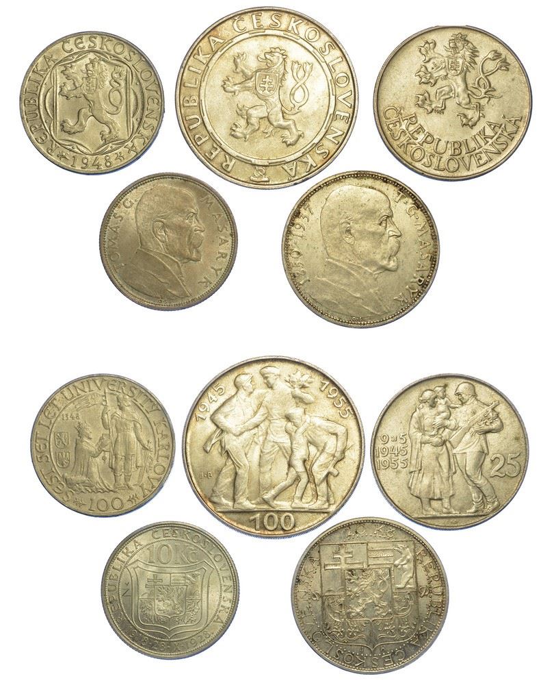 CECOSLOVACCHIA. Lotto di cinque monete.  - Auction Numismatics - I - Cambi Casa d'Aste