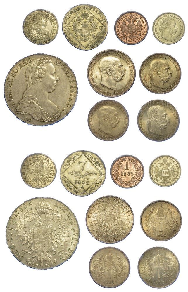 AUSTRIA. Lotto di nove monete  - Auction Numismatics - I - Cambi Casa d'Aste