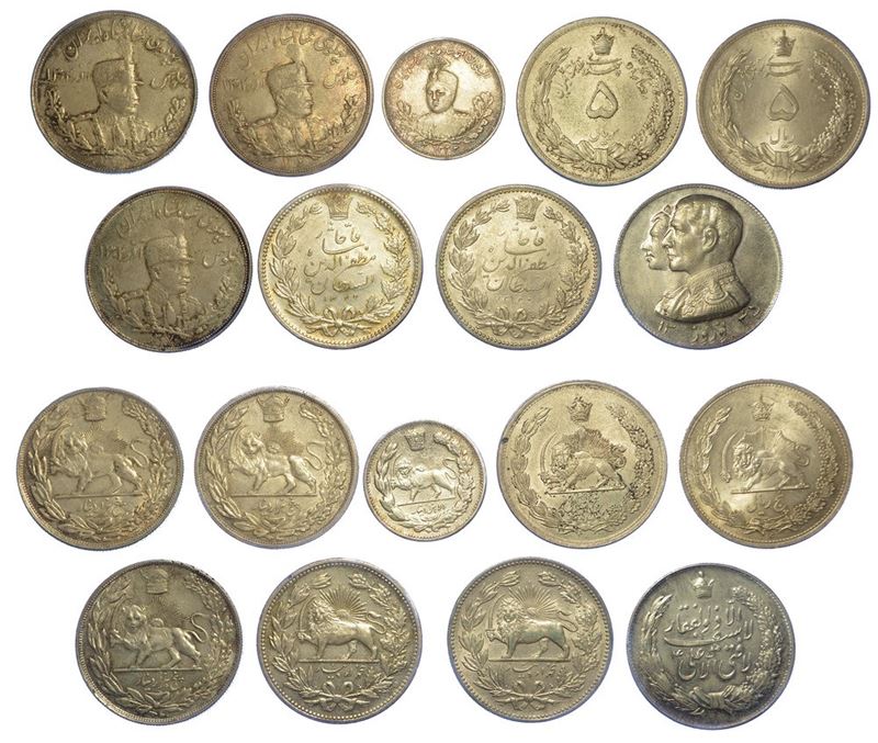 IRAN/PERSIA. Lotto di otto monete e una medaglia.  - Asta Numismatica - I - Cambi Casa d'Aste
