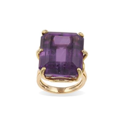 Anello con Grande Gemma Viola