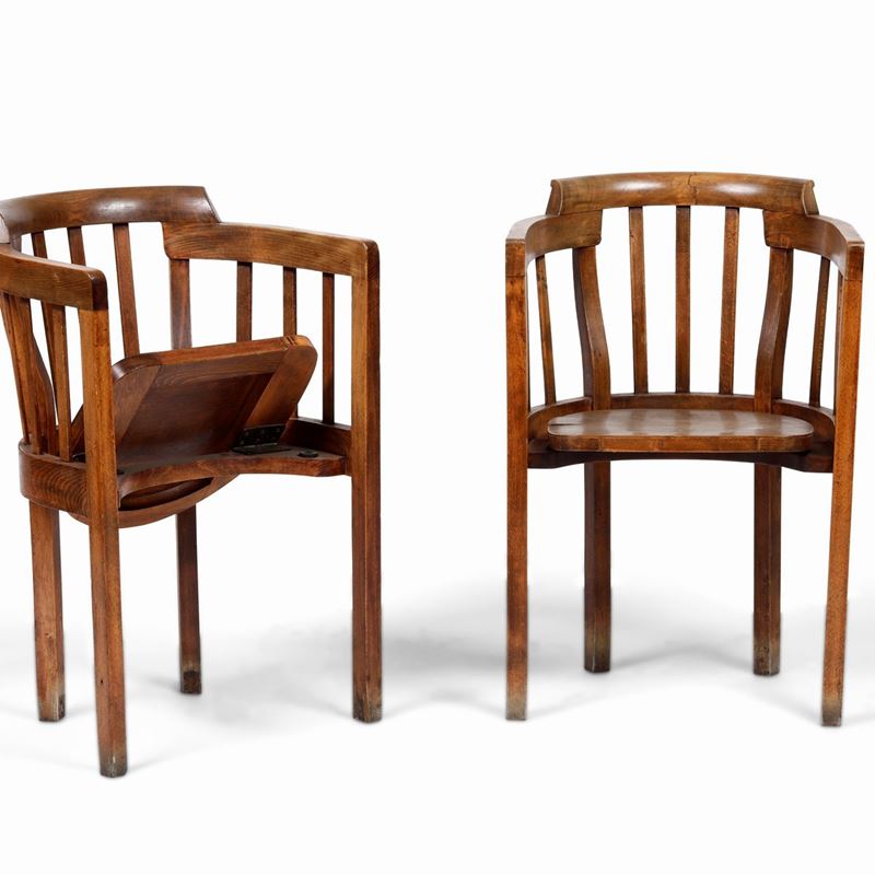Coppia di poltroncine in legno  - Auction Antiques and paintings - Cambi Casa d'Aste