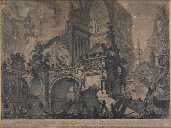Giovanni Battista Piranesi (1720-1778) Parte di ampio magnifico Porto all'uso degli antichi Romani... Roma,1743-1745
