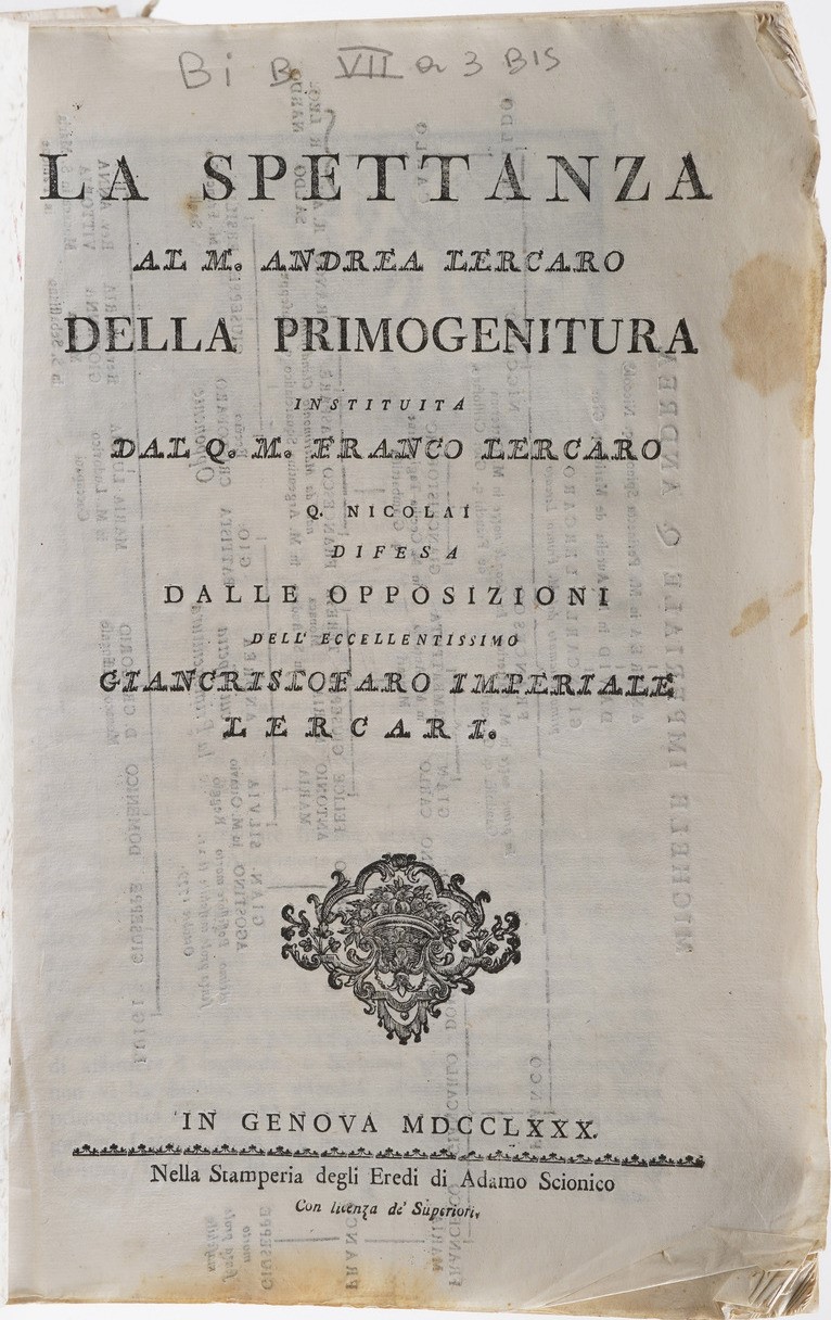 D’agostino Giustiniani. Castigatissimi Annali. Genova, Bellono 1537.