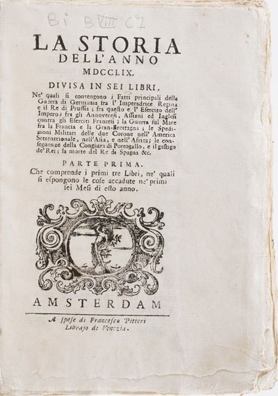 Storia e Relazioni Raccolta di 24 Volumetti, Riguardanti la Storia Dell'anno di Riferimento... Am...