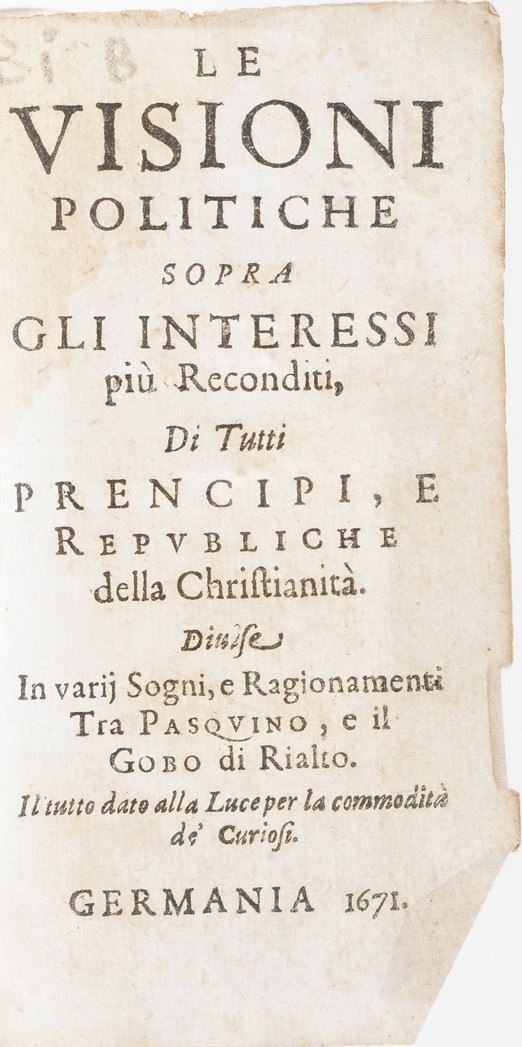 Sgualdi Vincenzo Repubblica di Lesbo ovvero della ragione di stato...Bologna,Heredi del Benacci, 1646