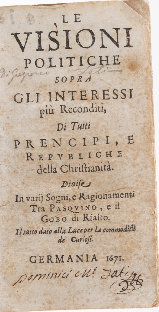 Sgualdi Vincenzo Repubblica di Lesbo Ovvero della Ragione di Stato...bologna,heredi del Benacci, ...