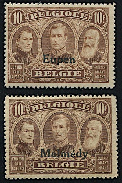 1920/21, Belgio, Eupen & Malmedy, Serie di Belgio Sovrastampate