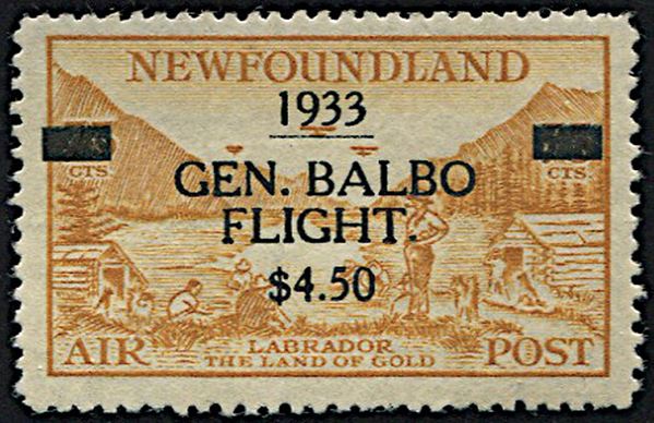 1933, Newfoundland, “Balbo Trans. flight”