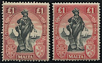 1922, Malta, Set Of 18 (s. G. 123/140)
