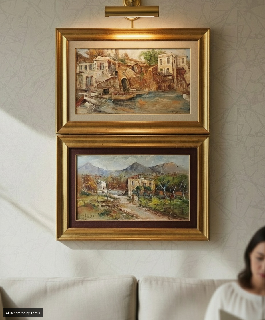 Rondelli, Paesaggi — coppia di dipinti su tavola