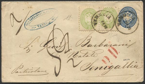 1865, Lombardo Veneto, Intero Postale da 10 soldi