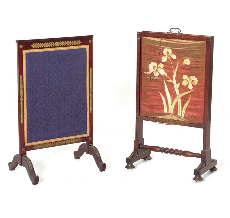 Due parascintille diversi in legno  - Auction Antique September - Cambi Casa d'Aste