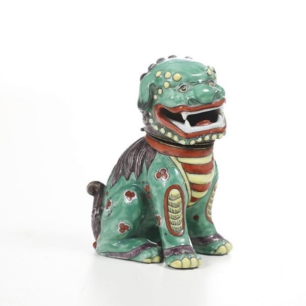 Calamaio modellato a cane di Fo. Probabilmente Francia, inizio del XX secolo.