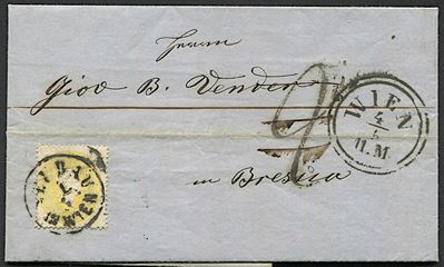 1862, Austria, Lettera da Vienna per Brescia del 4 Maggio 1862
