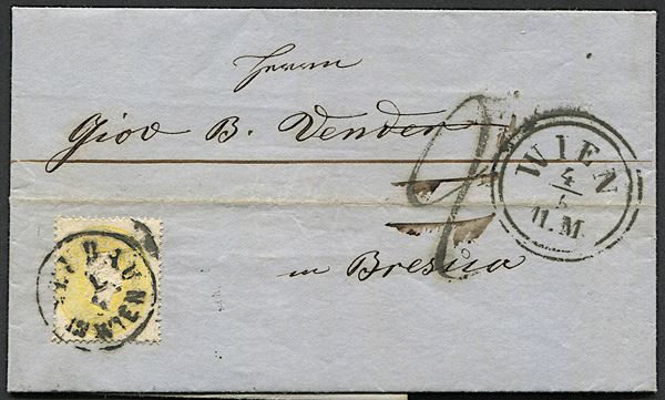 1862, Austria, lettera da Vienna per Brescia del 4 maggio 1862