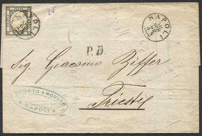 1862, Province Napoletane, Lettera da Napoli per Trieste del 30 Aprile 1862