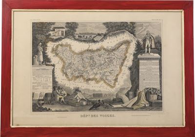 Sei Carte Geografiche di Regioni e Colonie Francesi. XIX Secolo