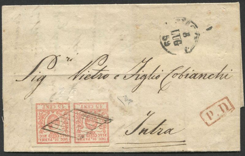 1859, Parma, Governo Provvisorio, Secondo Periodo (dal 9/6/1859 al 31/7/1859)  - Auction Postal History and Philately - Cambi Casa d'Aste