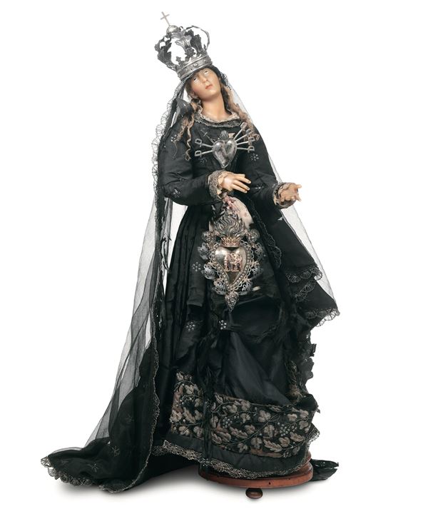 Madonna dei sette dolori. Ceroplasta italiano del XIX secolo