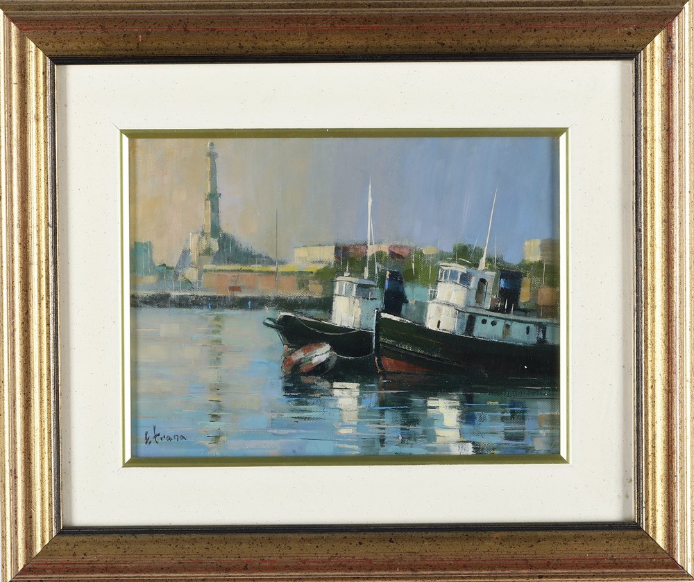 Ettore Frana - Rimorchiatori nel Porto di Genova
