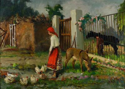 Contadina nel Campo