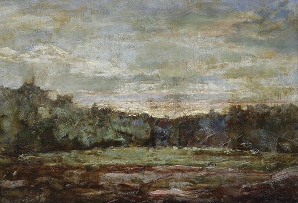 Pittore del XIX-XX secolo Paesaggio di campagna