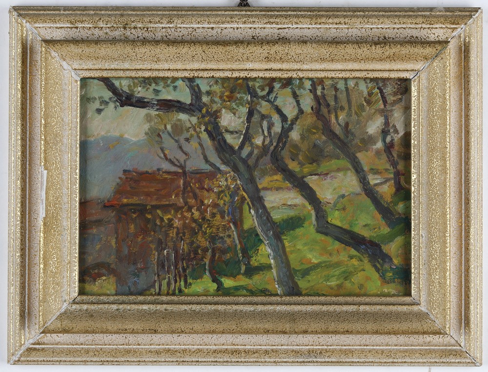 Pittore del XIX-XX Secolo S. Ambrogio, Lungo la Strada