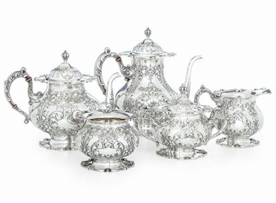 Servizio da Tè e Caffè. Usa, Prima Metà del XX Secolo. Argentiere Frank M. Witing & Co (1878-1940...