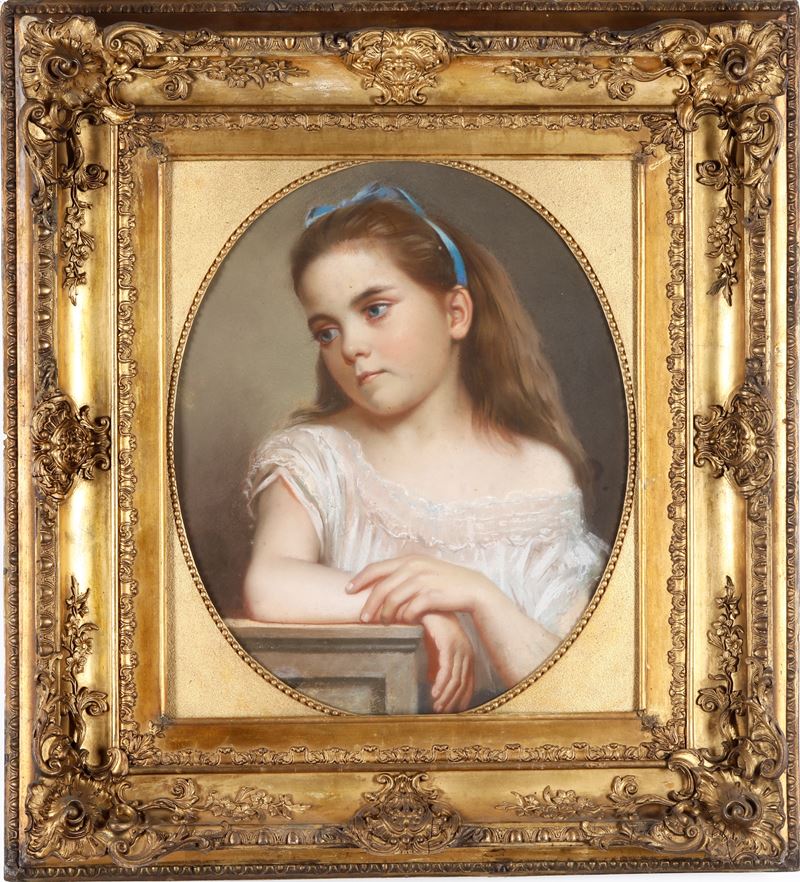 Pittore del XIX-XX secolo Bambina  - Auction Painting of the XIX-XX century - Cambi Casa d'Aste