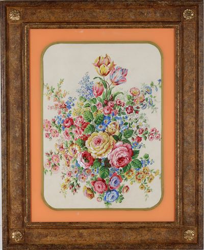 Acquerello Raffigurante Fiori. XX Secolo