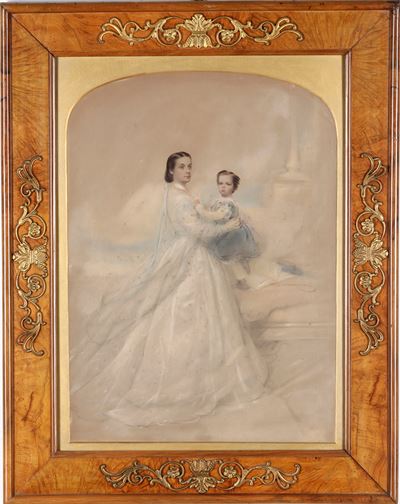 Pittore del XIX-XX Secolo Madre e Figlia