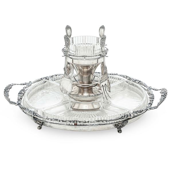 Antipastiera. Argenteria italiana del XX secolo, argentiere Cesa, Alessandria