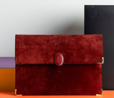 Cartier Porta Documenti a Busta in Pelle, Difertti, in Buone Condizioni