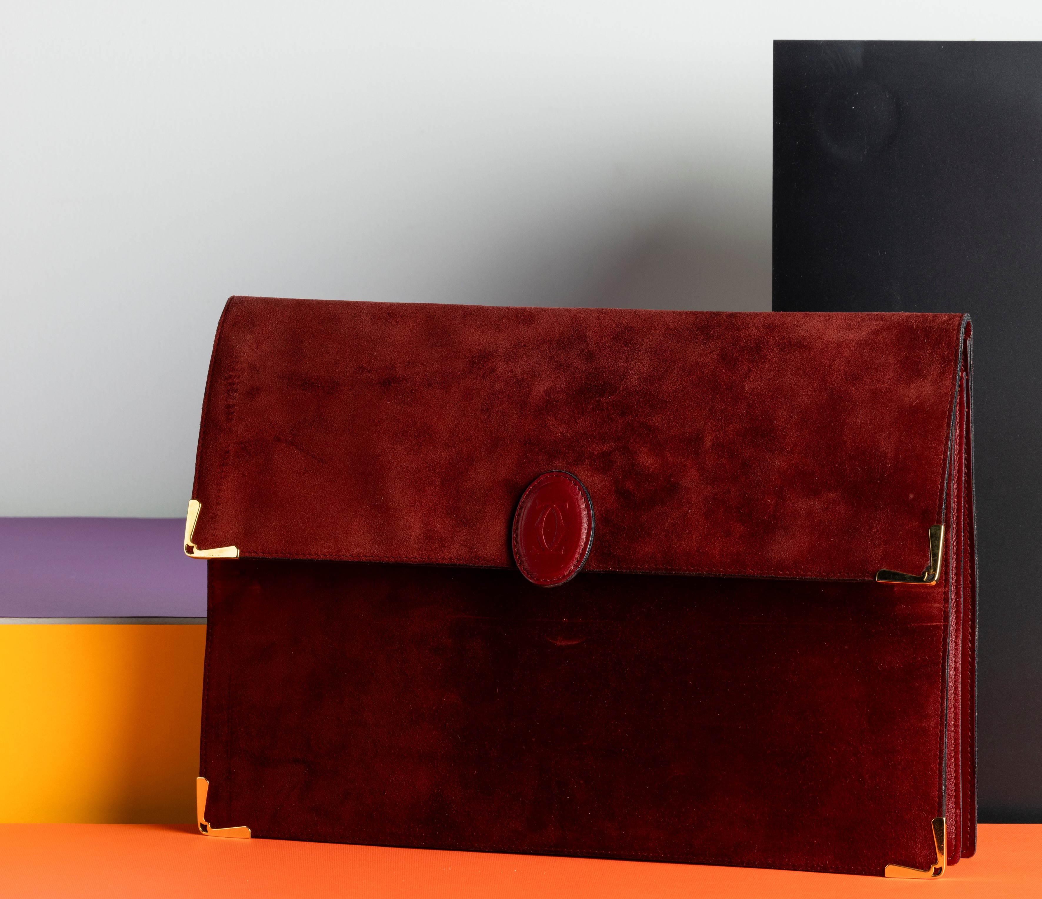 Cartier Porta Documenti a Busta in Pelle, Difertti, in Buone Condizioni