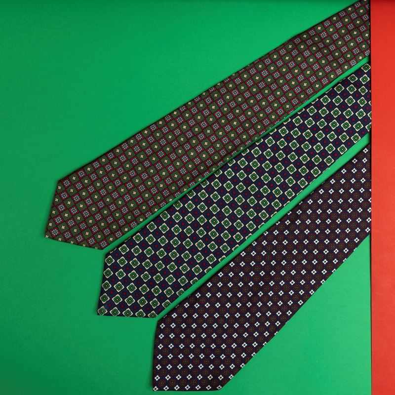 Marinella Lotto di 3 cravatte in seta  - Asta Fashion Vintage - Cambi Casa d'Aste