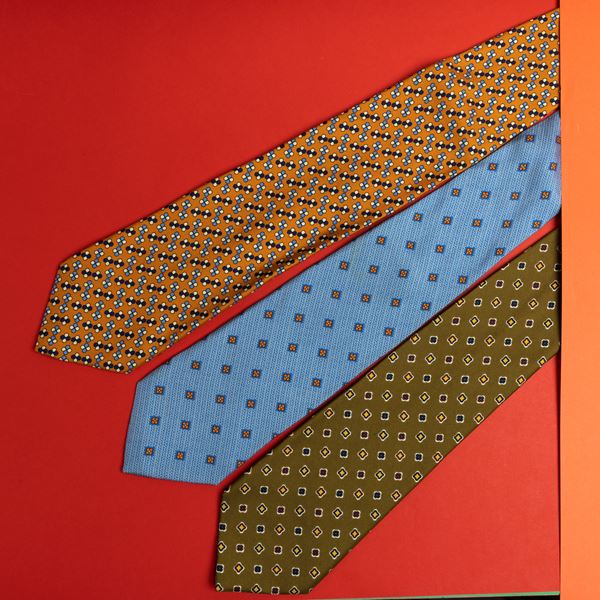Marinella Lotto di 3 cravatte in seta