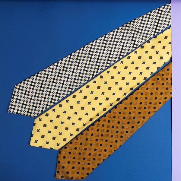 Marinella Lotto di 3 cravatte in seta