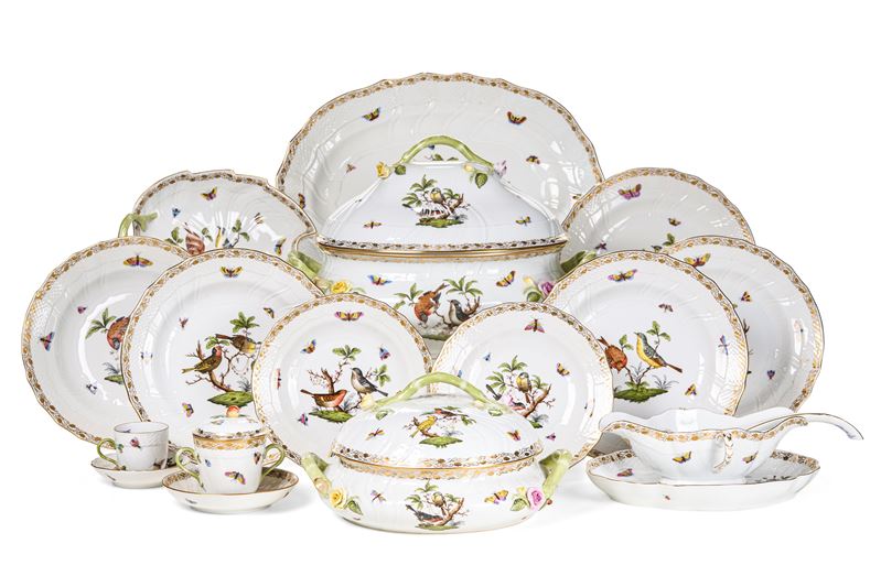 Servizio da tavola “Rothschild” per Candida Tupini, Roma Ungheria, Manifattura Herend, XX secolo  - Asta L'Art de la Table - Cambi Casa d'Aste