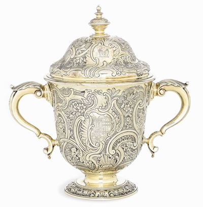 Coppa. Londra, 1742. Marchio Dell'argentiere a V con Stella e Punto (non Identificato)