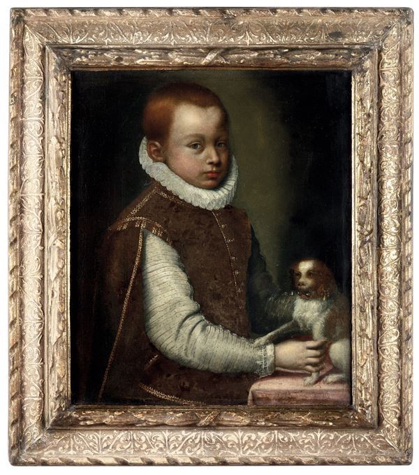 Lavinia Fontana - Ritratto di fanciullo con cagnolino