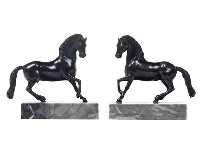 Coppia di Cavalli. Fonditore Italiano del XIX Secolo