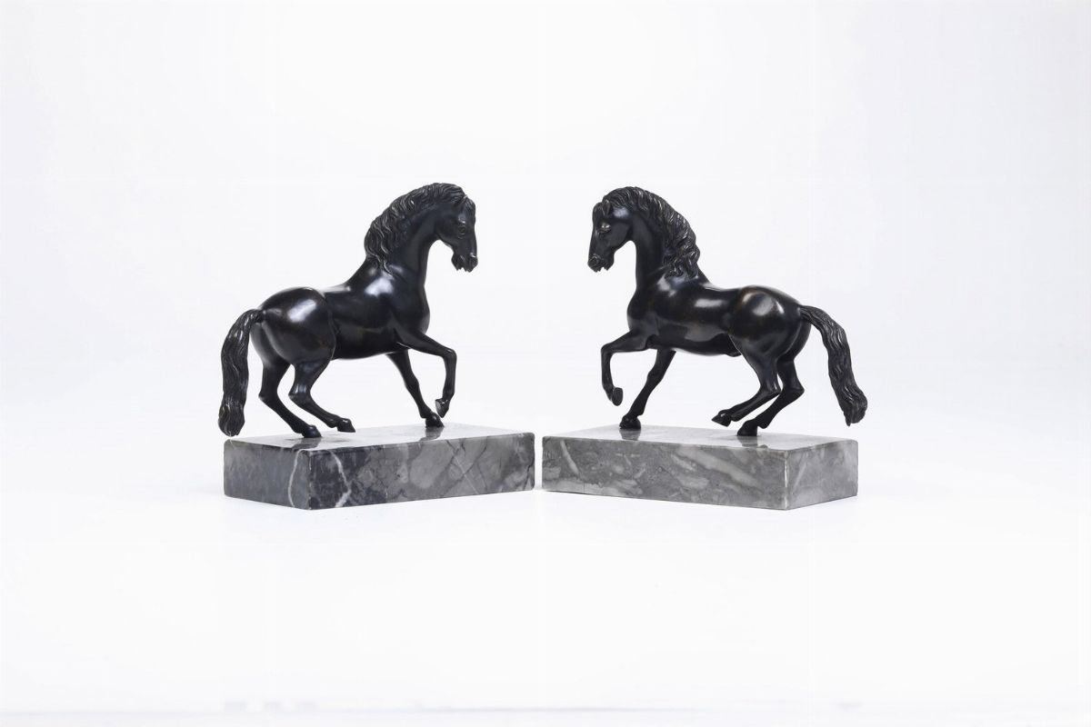 Coppia di Cavalli. Fonditore Italiano del XIX Secolo