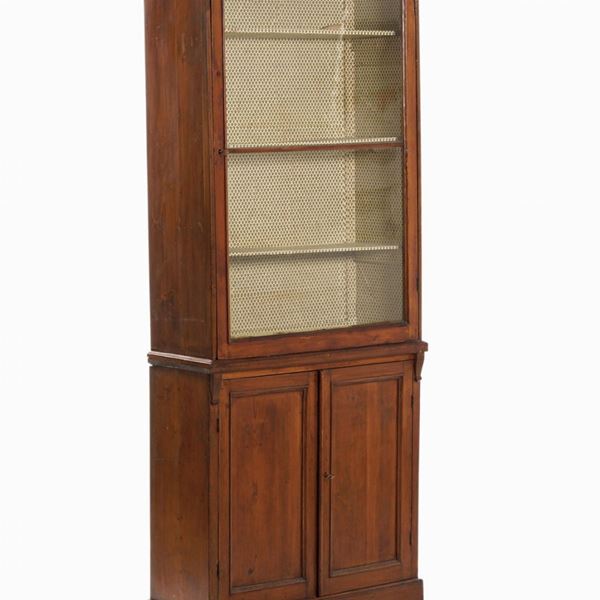 Credenzino a due ante a vetri e uno sportello